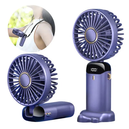 Mini Ventilateur Portable Pliable avec Écran Digital