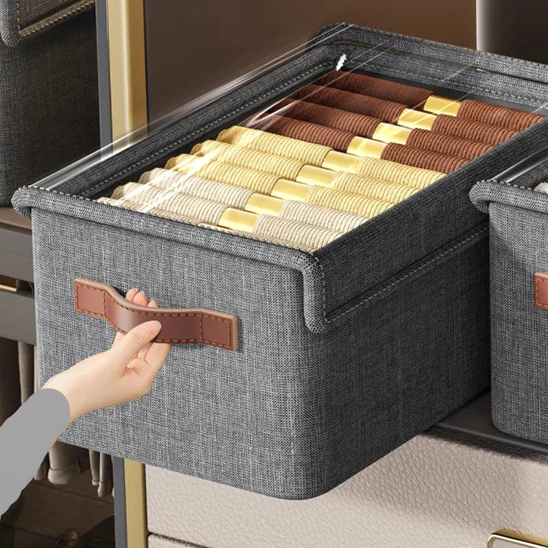 PACK 3  BoîteS de Rangement pour vêtements avec couvercle