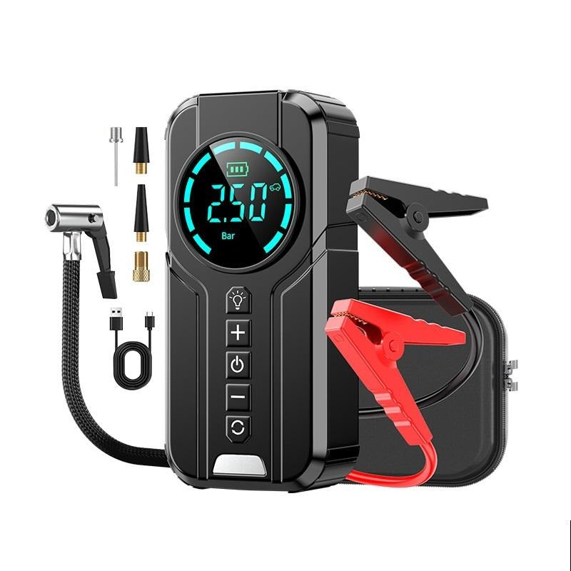 Booster de Voiture 3-en-1 – 3000A + Compresseur + Power Bank