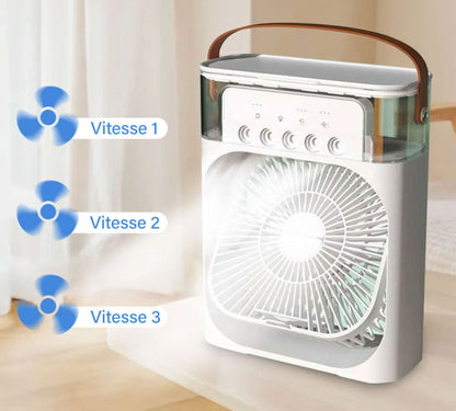 Min i Refroidisseur D’air Portable À Glaçons À 3 Vitesses avec LED intégré.