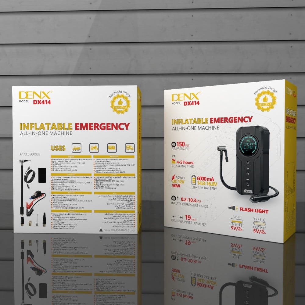 Booster de Voiture 3-en-1 – 3000A + Compresseur + Power Bank