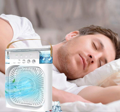 Min i Refroidisseur D’air Portable À Glaçons À 3 Vitesses avec LED intégré.