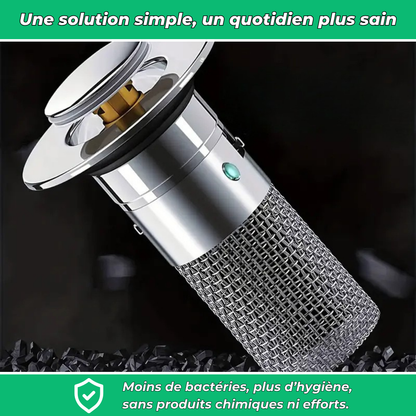 2 Bouchons de lavabo avec panier filtre
