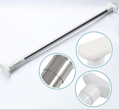 Tringle À Rideaux Sans Perçage Avec Barre De Serrage Réglable Pour Salle De Bain, Garde Robe.