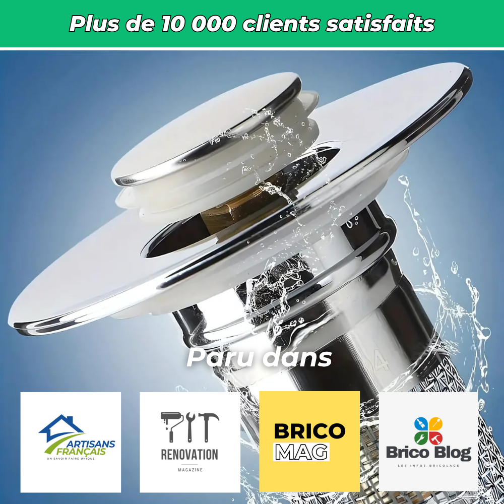 2 Bouchons de lavabo avec panier filtre