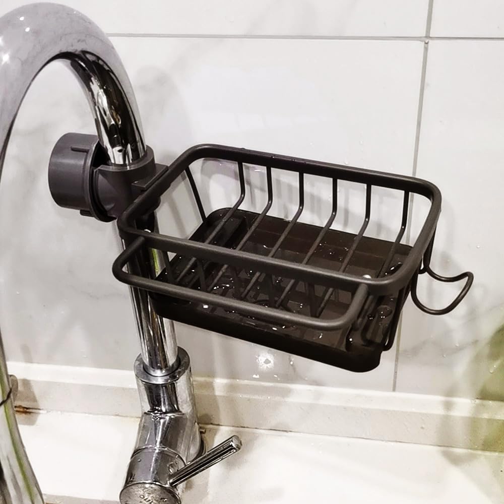 Porte Éponge Robinet Premium Multifonction – Évier Propre en 5 Secondes