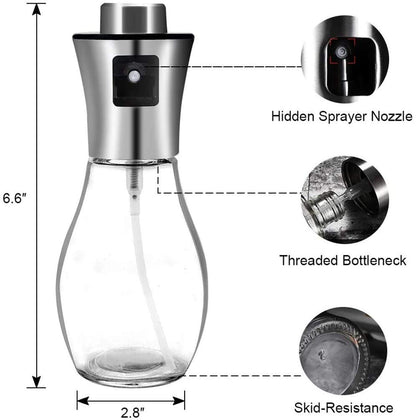 3 Pulvérisateur d’huile en verre de 200 ml