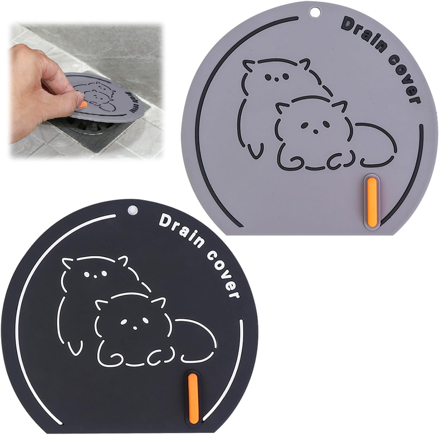 3 Couvercles de drain en silicone [Minisouq.ma]