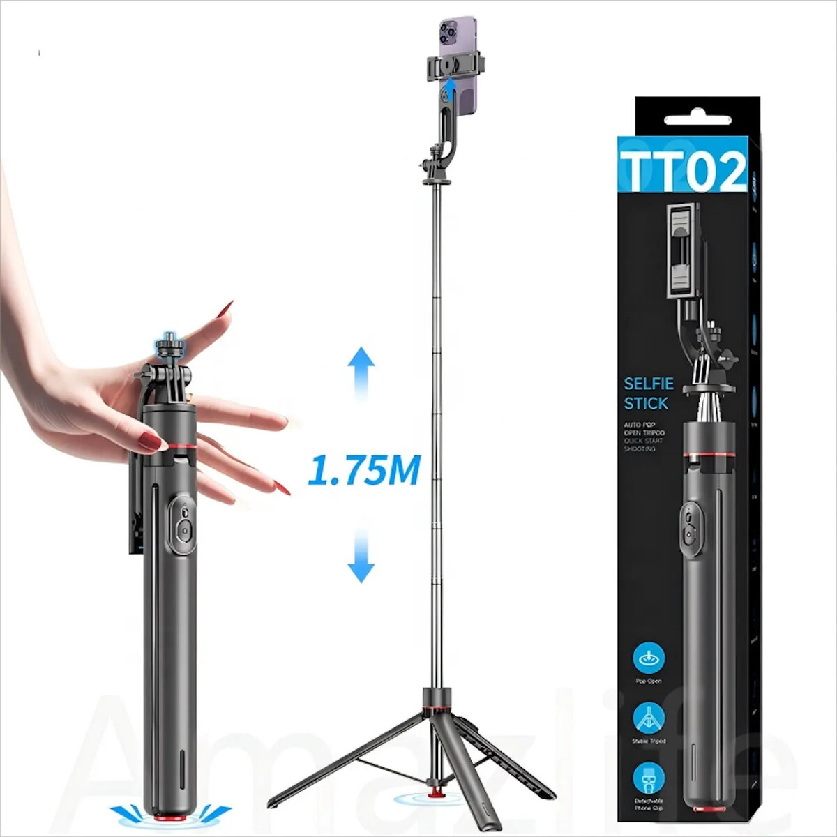 TT-01 Selfie Stick Bluetooth – Photos Parfaites à Chaque Prise