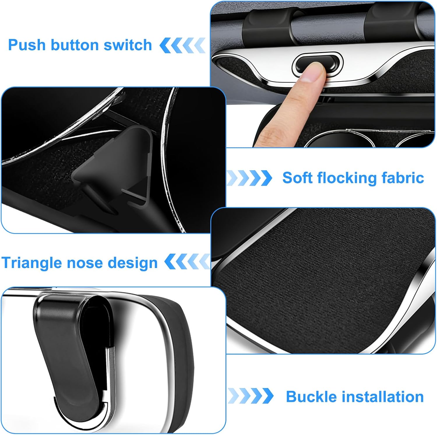 Boîtier à Lunettes pour Voiture – Fixation Stable & Ouverture à Une Main