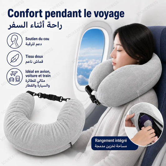 Coussin de Voyage Ergonomique en Mousse à Mémoire de Forme