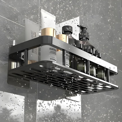 2 Étagères Murale Adhésive en Aluminium – Organisation Sans Perçage pour Cuisine & Salle de Bain