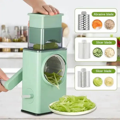 Râpe & Coupe-Légumes Multifonction Rotatif