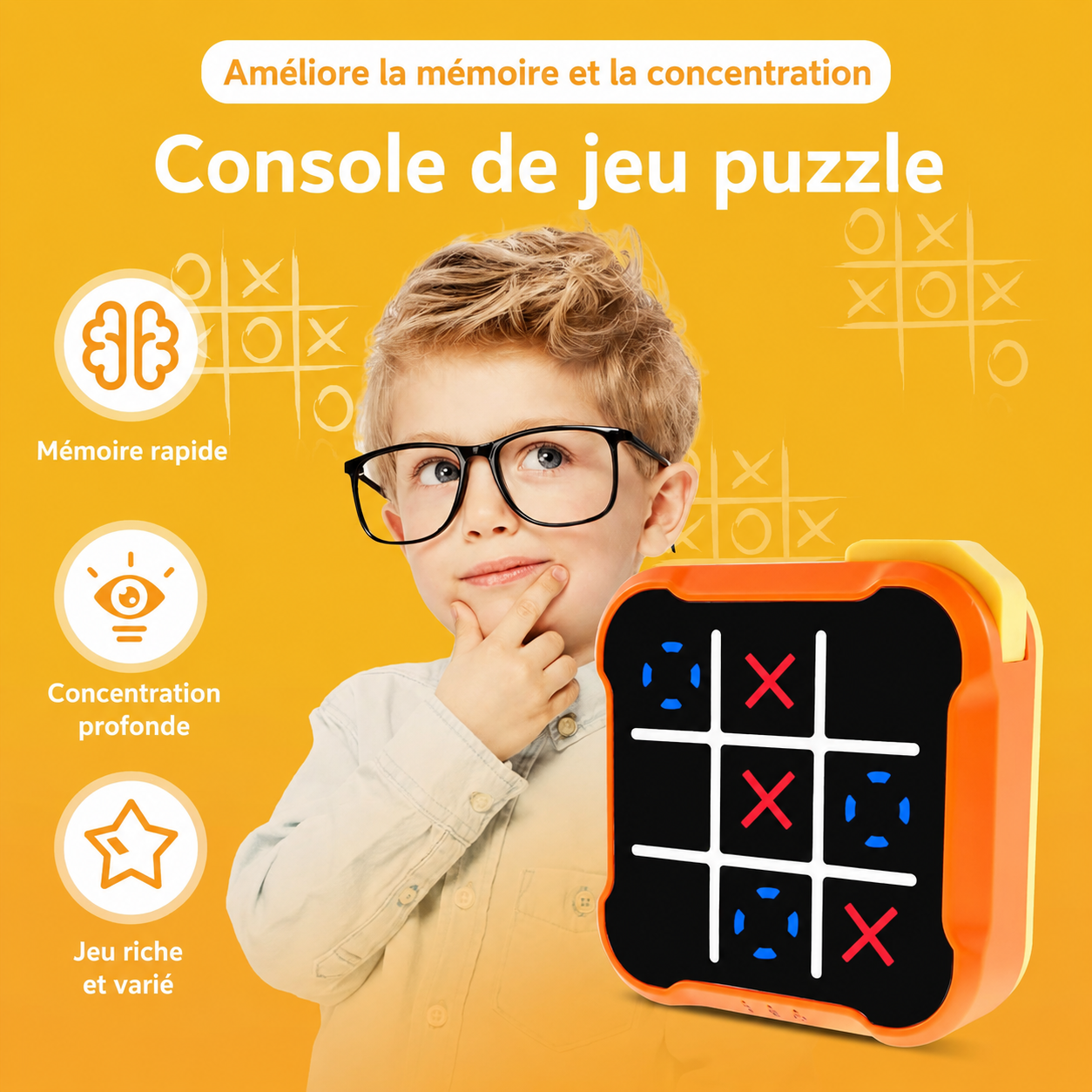 Jeu X-O Tactile Lumineux