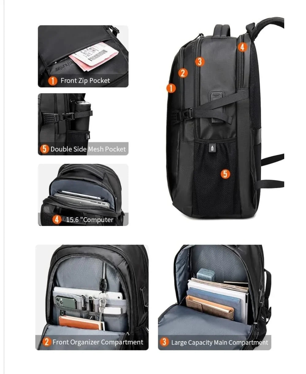 Sac à Dos Arctic Hunter – 30L | Ordinateur 13–17" | USB