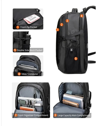 Sac à Dos Arctic Hunter – 30L | Ordinateur 13–17" | USB
