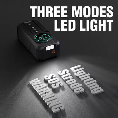 Booster de Voiture 3-en-1 – 3000A + Compresseur + Power Bank