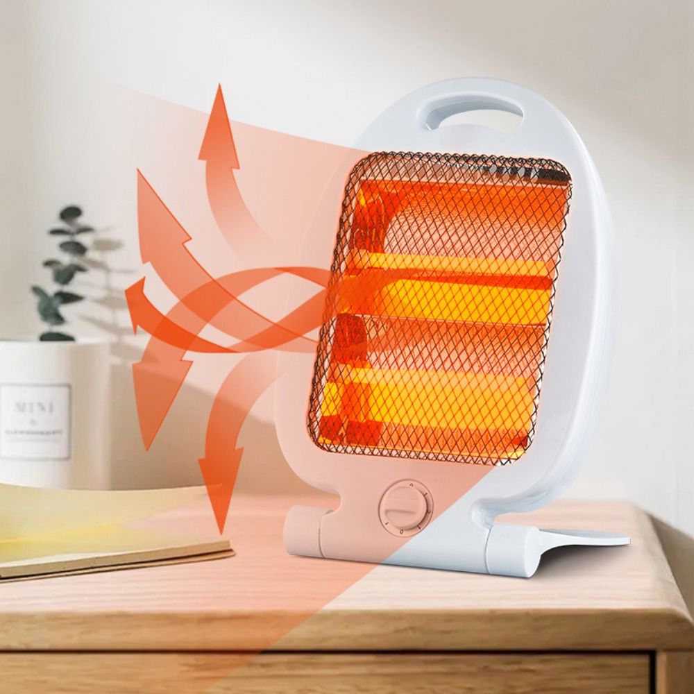Chauffage halogène électrique 800 W, chaleur instantanée à économie d'énergie.