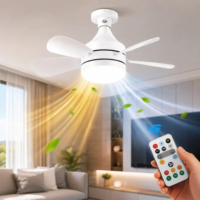 💡 مروحة سقفية مع مصباح LED – Socket Fan Light