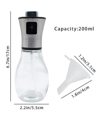 3 Pulvérisateur d’huile en verre de 200 ml