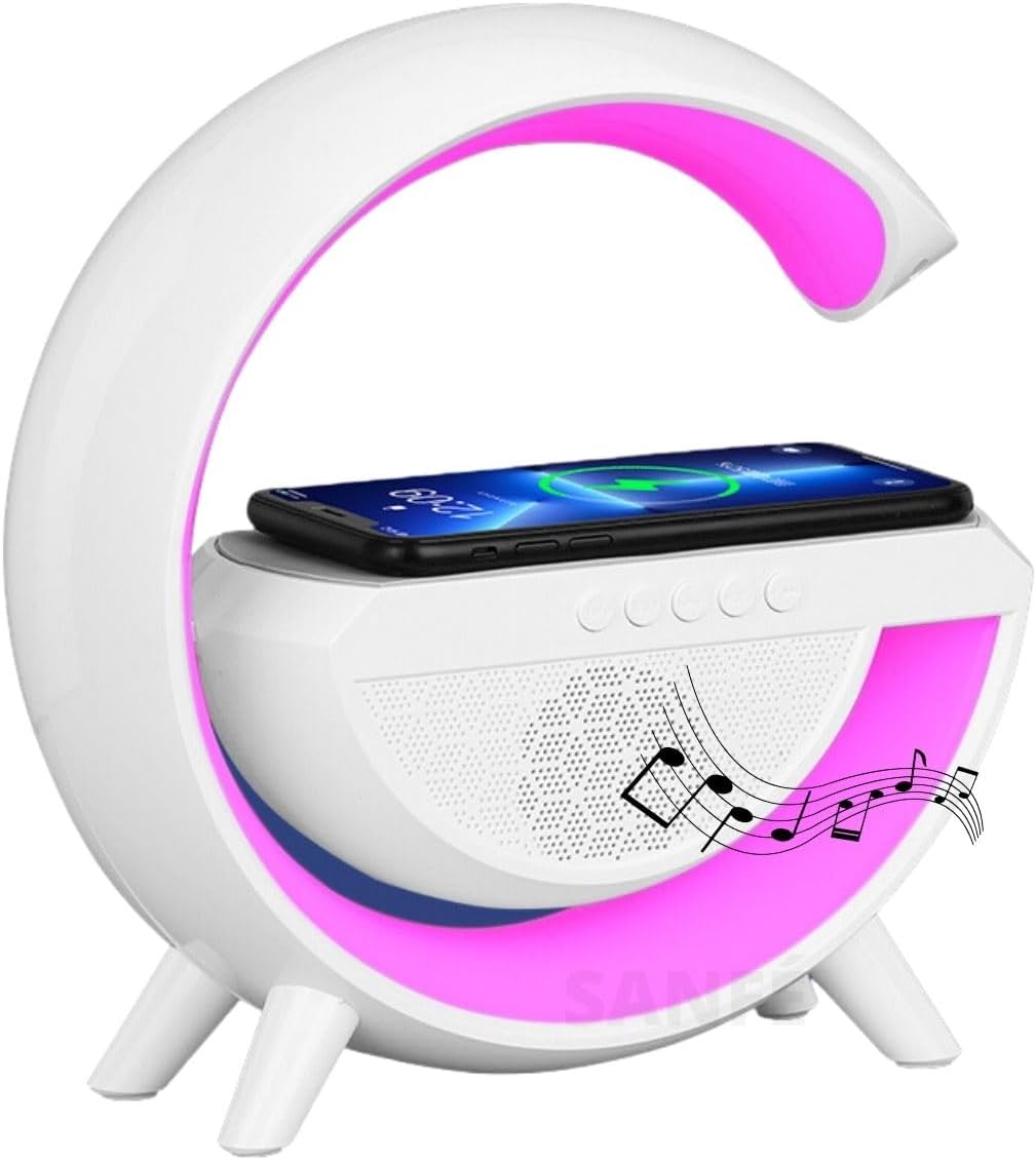 Speaker Bluetooth RGB avec chargeur wireless universel.