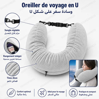 Coussin de Voyage Ergonomique en Mousse à Mémoire de Forme