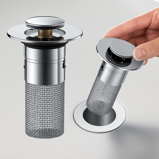 2 Bouchons de lavabo avec panier filtre