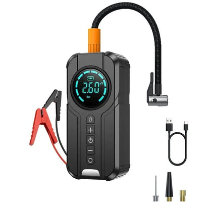 Booster de Voiture 3-en-1 – 3000A + Compresseur + Power Bank