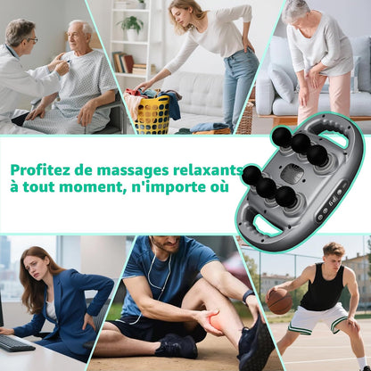 Pistolet De Massage Par Vibration à 6 Têtes